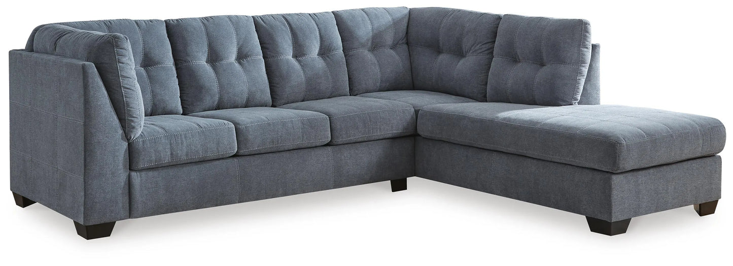 Seccional reclinable de 2 piezas Marleton con chaise longue