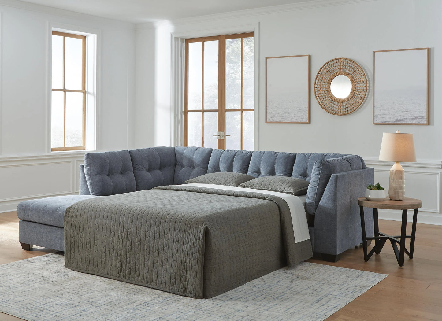 Seccional reclinable de 2 piezas Marleton con chaise longue