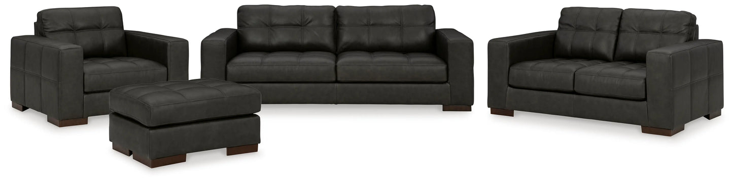 Sofá, sofá de dos plazas, sillón extra grande y otomana Luigi