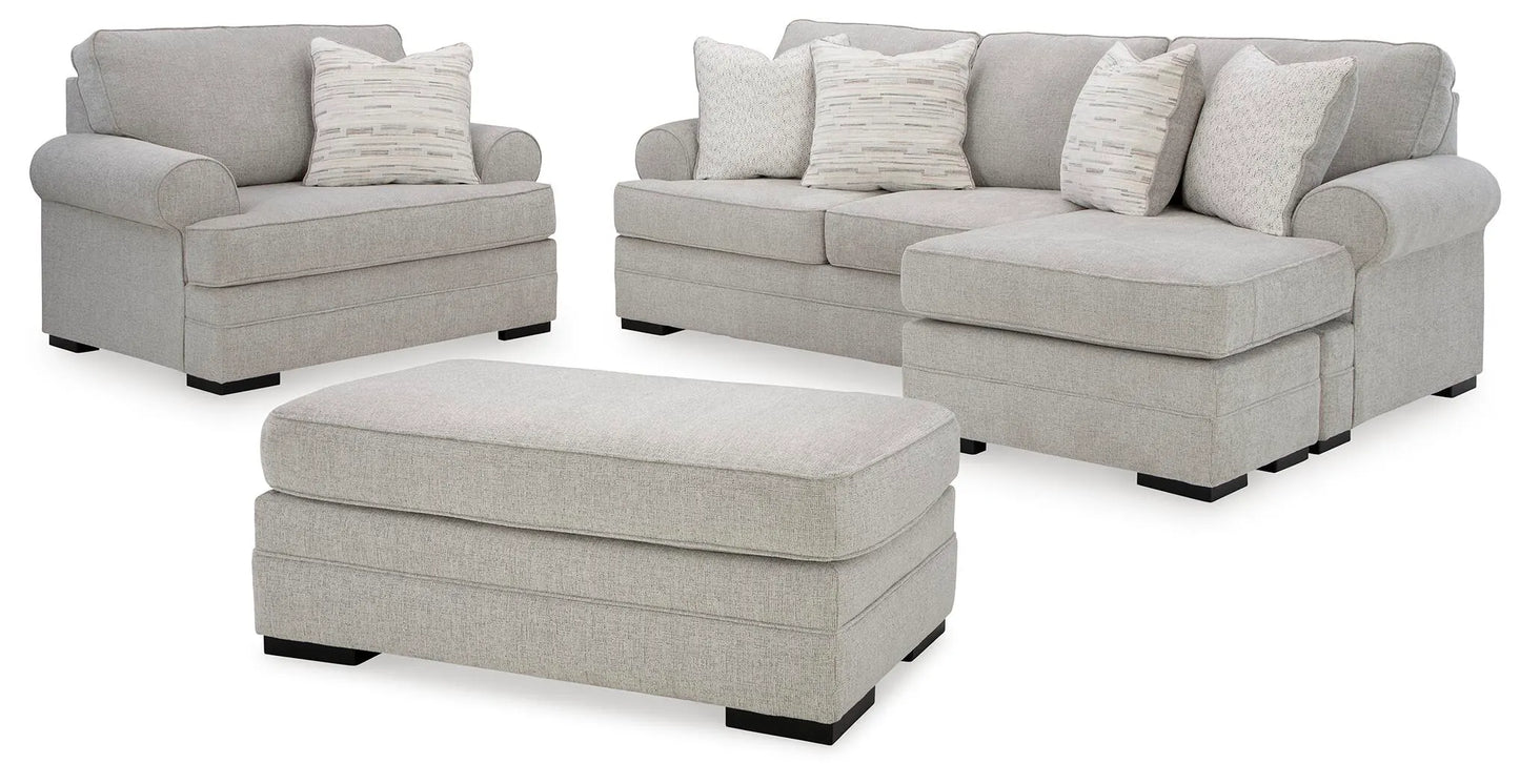 Sofá chaise, sillón extra grande y otomana Eastonbridge