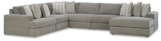 Seccional con chaise Avaliyah de 6 piezas