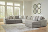 Seccional con chaise Avaliyah de 6 piezas