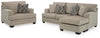 Sofá con chaise longue y sillón grande Stonemeade