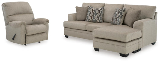 Sofá-chaise y sillón reclinable Stonemeade