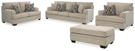 Sofá, sofá de dos plazas, sillón grande y otomana Stonemeade