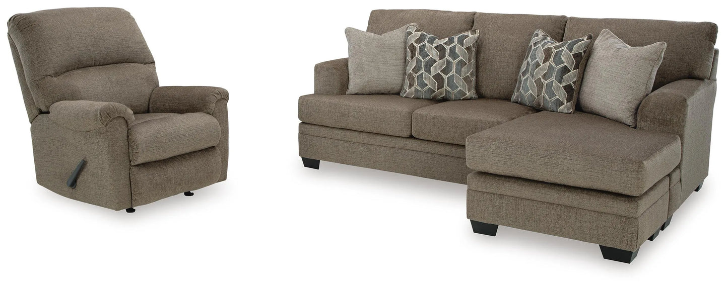 Sofá-chaise y sillón reclinable Stonemeade