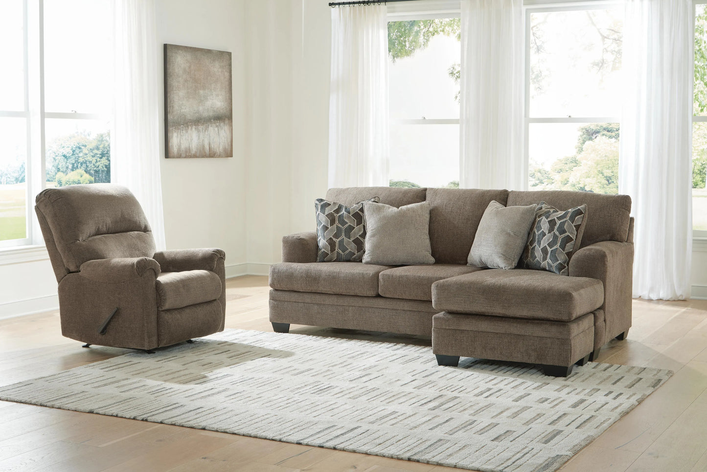 Sofá-chaise y sillón reclinable Stonemeade