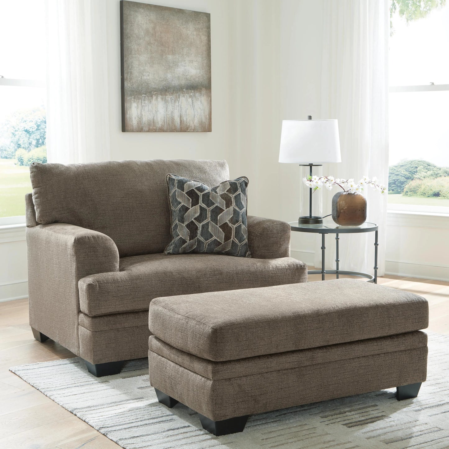 Sillón y otomana extragrandes Stonemeade