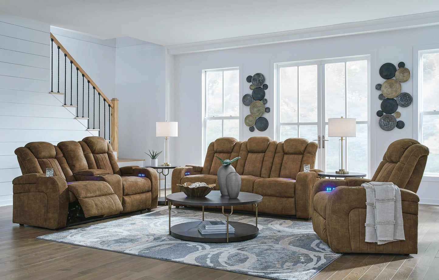 Sofá reclinable eléctrico, sofá biplaza y sillón reclinable Wolfridge
