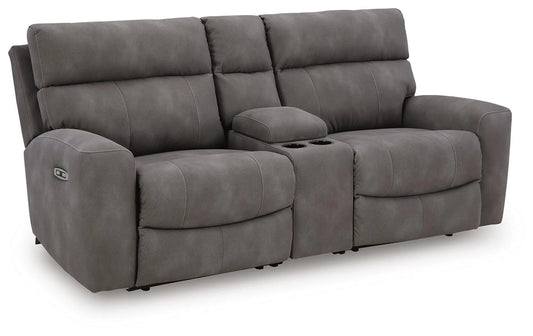Seccional reclinable eléctrico de 3 piezas Next-Gen DuraPella con consola