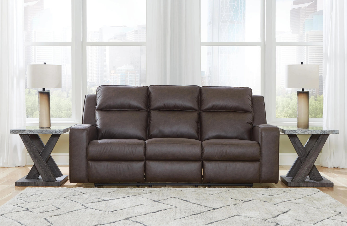 Sofá reclinable Lavenhorne con mesa desplegable