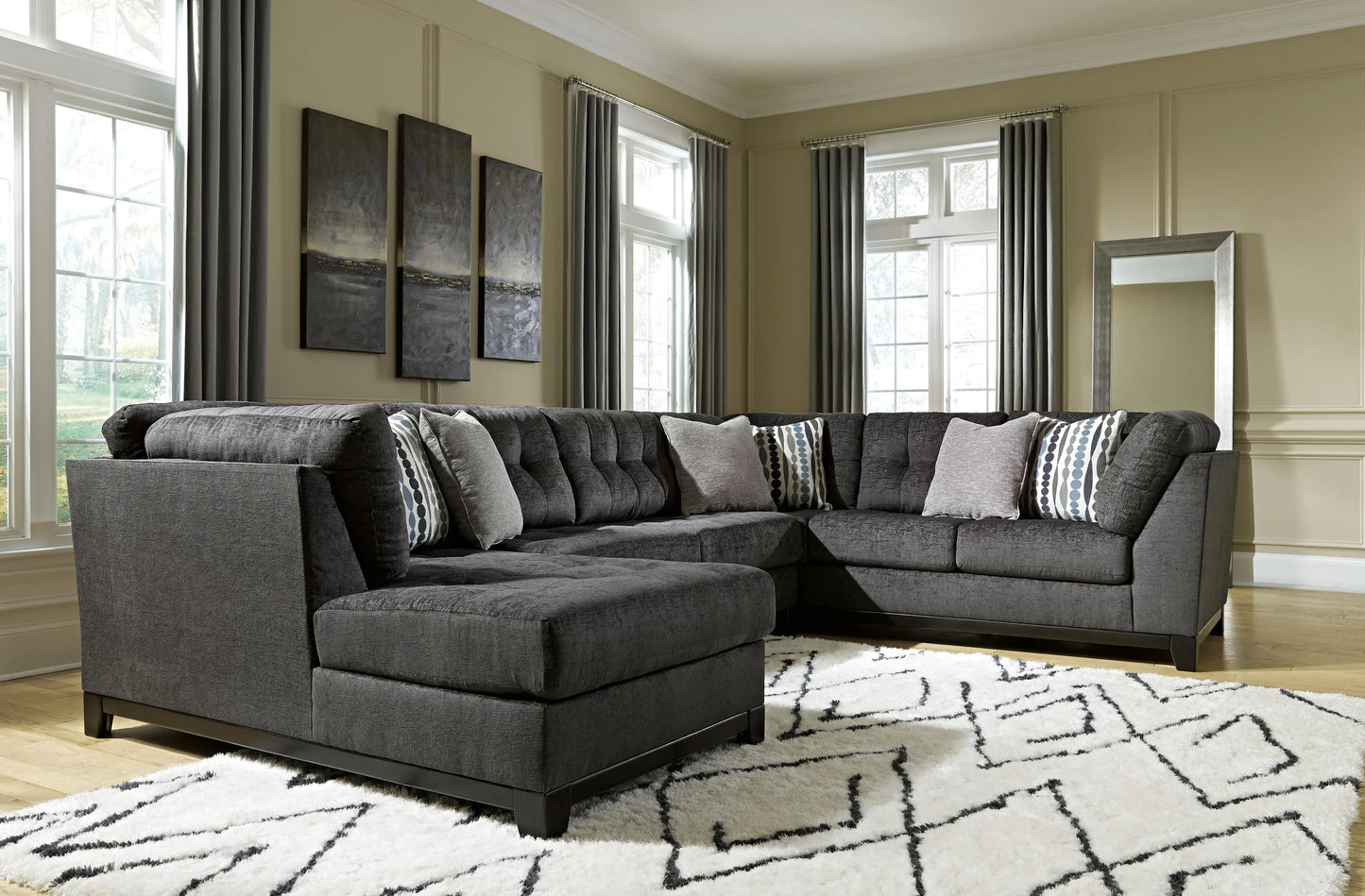 Seccional de 3 piezas Reidshire con chaise longue