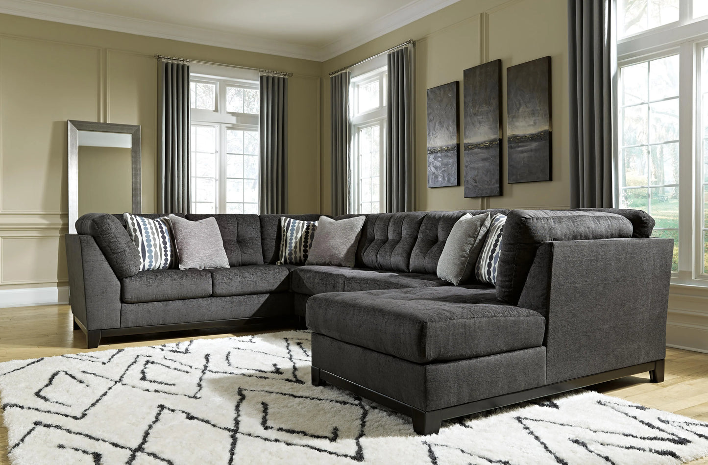 Seccional de 3 piezas Reidshire con chaise longue