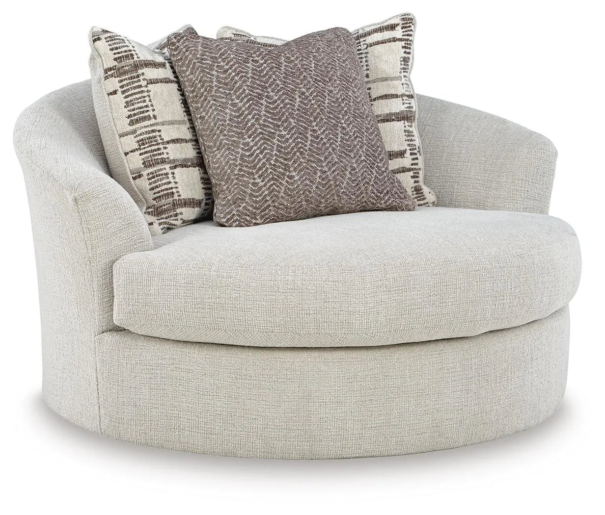 Sillón decorativo giratorio de gran tamaño Barrelton