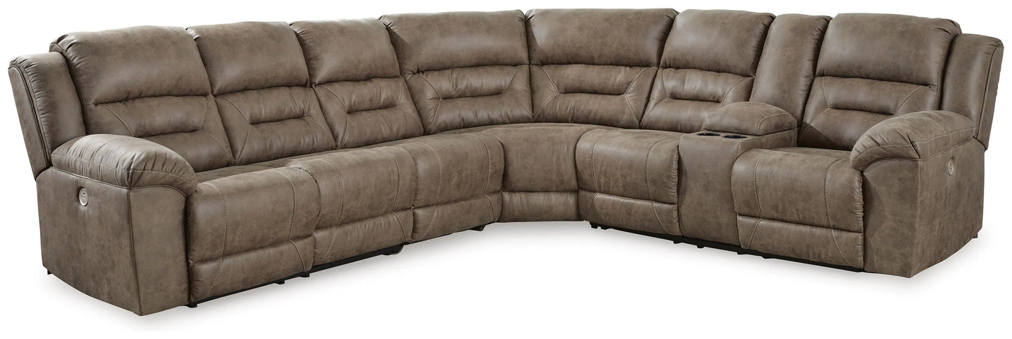 Seccional reclinable eléctrico Ravenel de 4 piezas