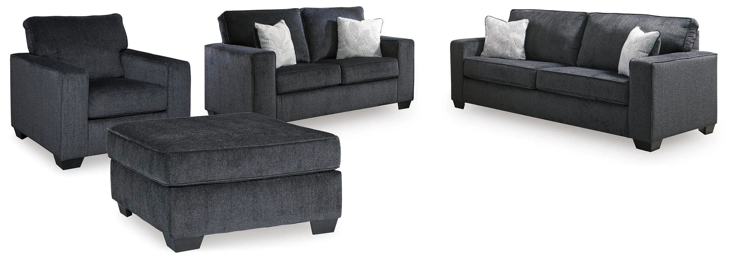 Sofá cama Altari Queen, sofá de dos plazas, sillón y otomana extragrande