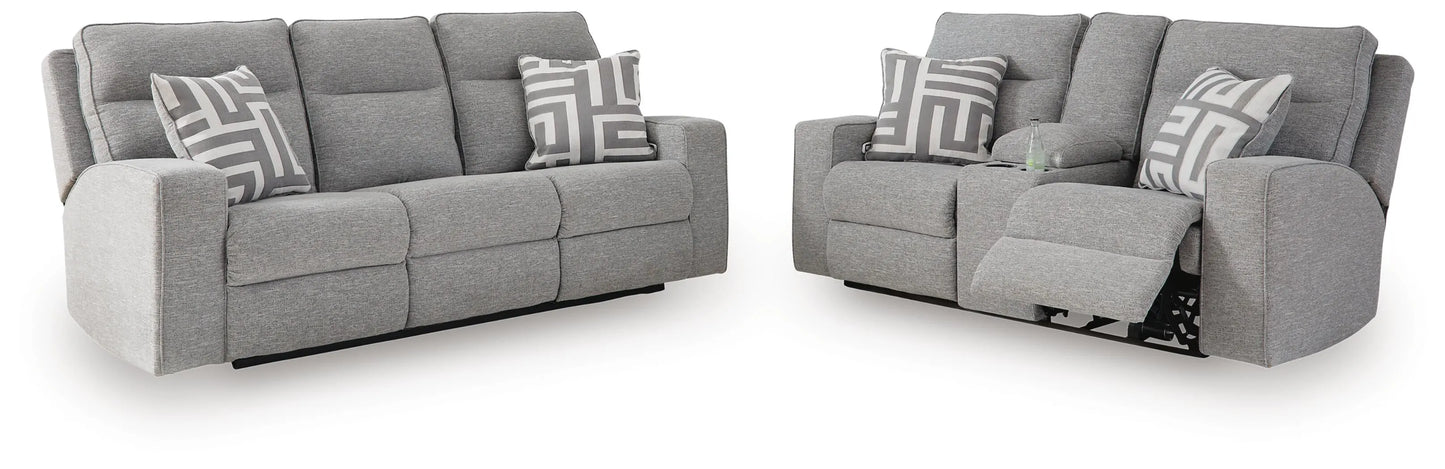 Biscoe Power Reclining Sofa and Loveseat