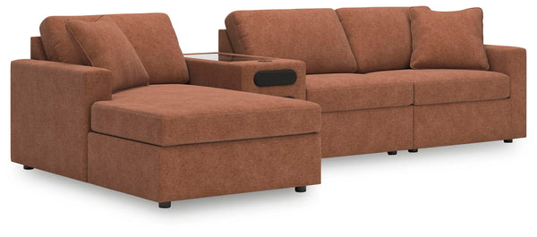 Sofá modular Modmax de 4 piezas con chaise longue
