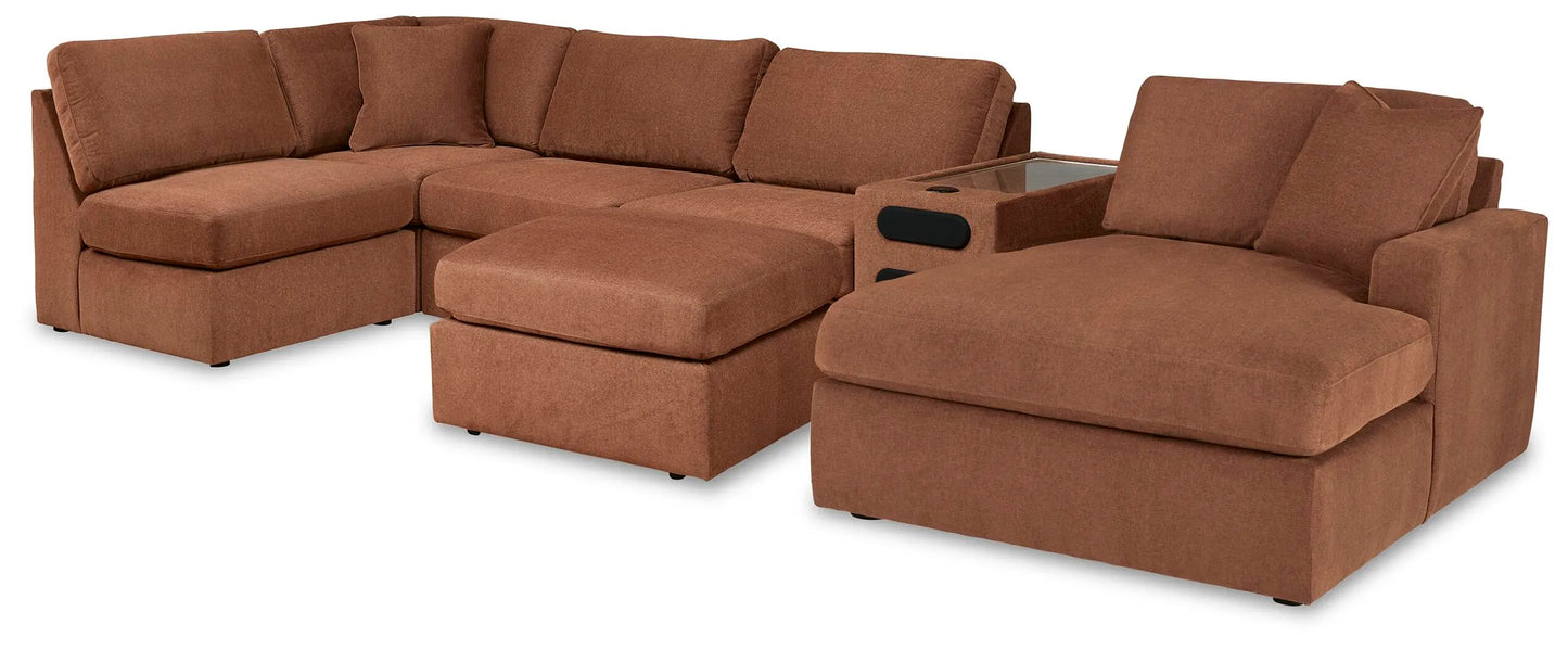 Seccional Modmax de 6 piezas con chaise y otomana
