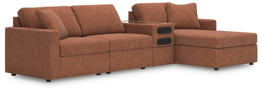 Sofá modular Modmax de 4 piezas con chaise longue