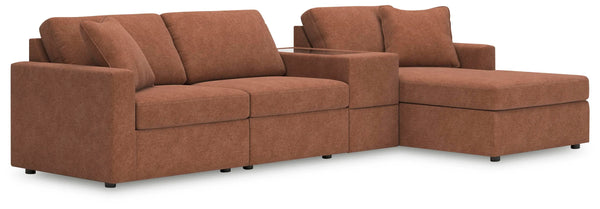 Sofá modular Modmax de 4 piezas con chaise longue