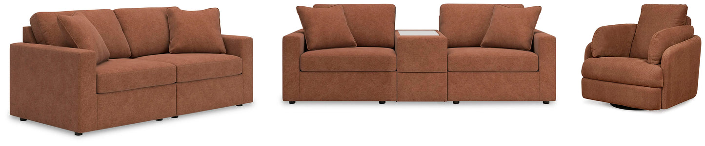 Sofá modular de 3 piezas Modmax, sofá biplaza modular de 2 piezas y sillón reclinable giratorio con planeador