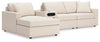 Sofá modular Modmax de 4 piezas con chaise longue