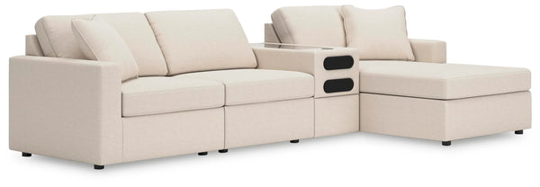 Sofá modular Modmax de 4 piezas con chaise longue