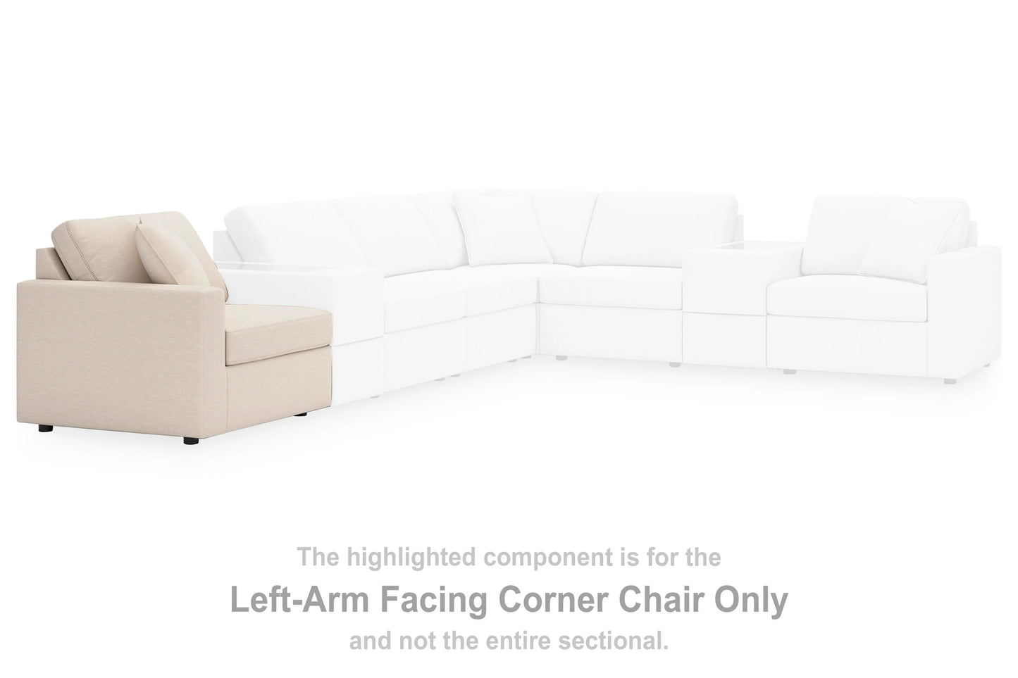 Sillón esquinero Modmax con brazo a la izquierda