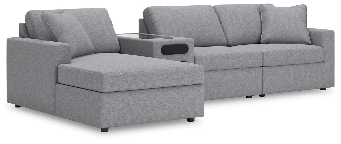 Sofá modular Modmax de 4 piezas con chaise longue