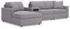 Sofá modular Modmax de 4 piezas con chaise longue