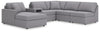 Seccional de 6 piezas Modmax con chaise longue