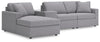 Sofá modular Modmax de 4 piezas con chaise longue