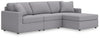 Seccional de 3 piezas Modmax con chaise