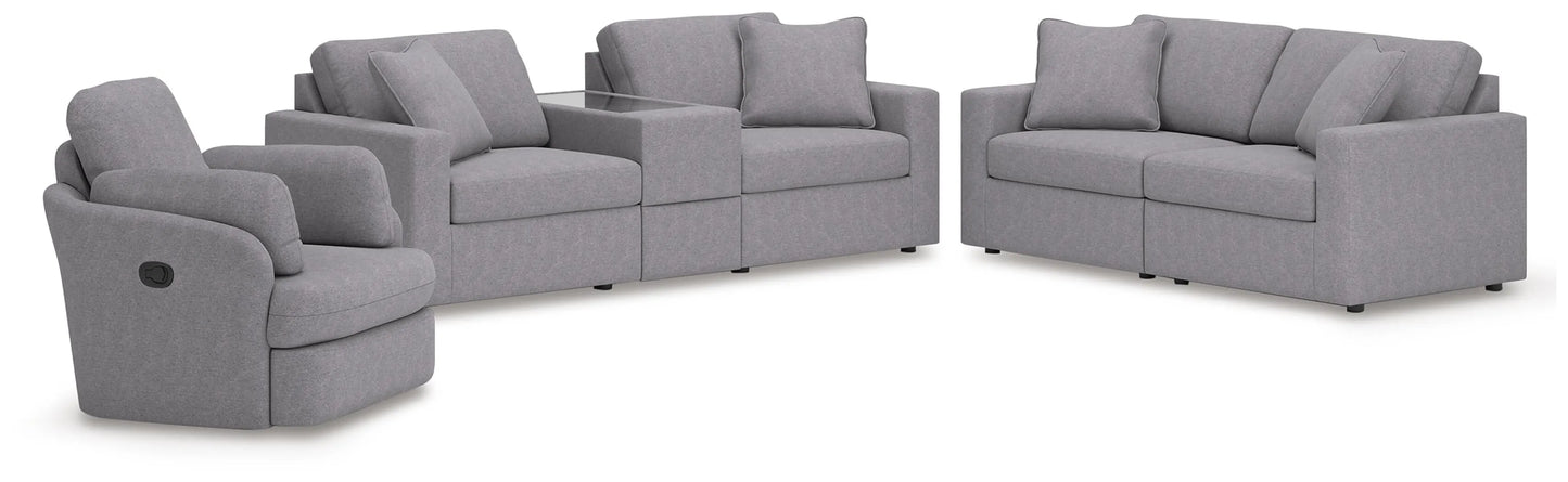 Sofá modular de 3 piezas Modmax, sofá biplaza modular de 2 piezas y sillón reclinable giratorio con planeador