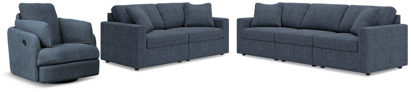 Sofá modular de 3 piezas Modmax, sofá biplaza modular de 2 piezas y sillón reclinable giratorio con planeador