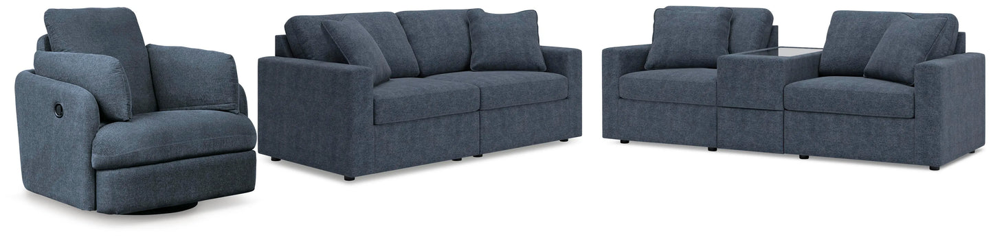 Sofá modular de 3 piezas Modmax, sofá biplaza modular de 2 piezas y sillón reclinable giratorio con planeador