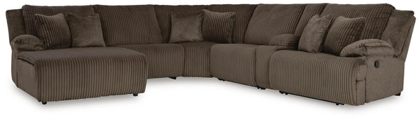 Seccional Reclinable de Primera Clase de 6 Piezas con Chaise
