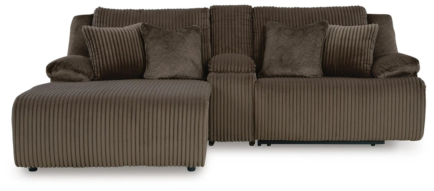 Sofá Seccional Reclinable de 3 Plazas de Primera Calidad con Chaise