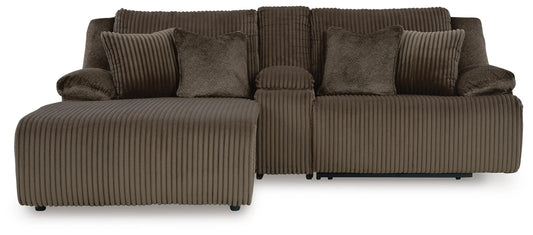 Sofá Seccional Reclinable de 3 Plazas de Primera Calidad con Chaise