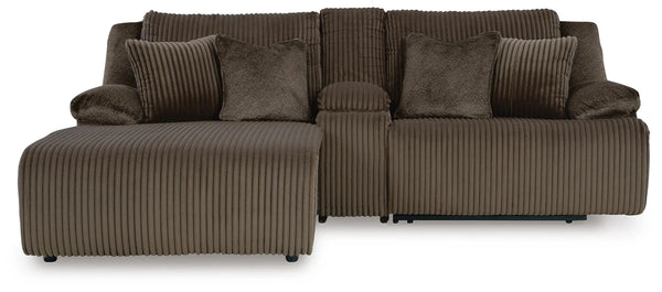 Sofá Seccional Reclinable de 3 Plazas de Primera Calidad con Chaise