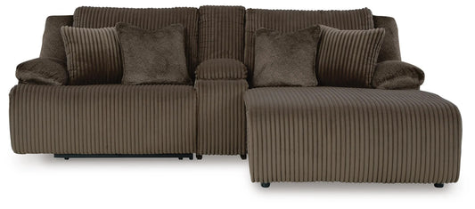 Sofá Seccional Reclinable de 3 Plazas de Primera Calidad con Chaise