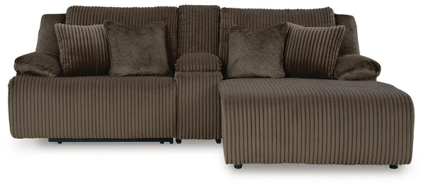 Sofá Seccional Reclinable de 3 Plazas de Primera Calidad con Chaise