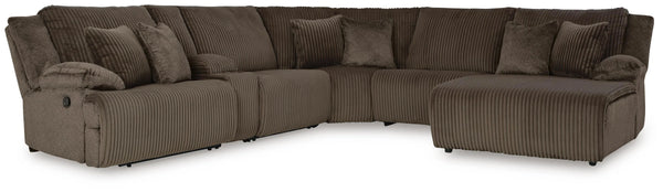 Seccional Reclinable de Primera Clase de 6 Piezas con Chaise