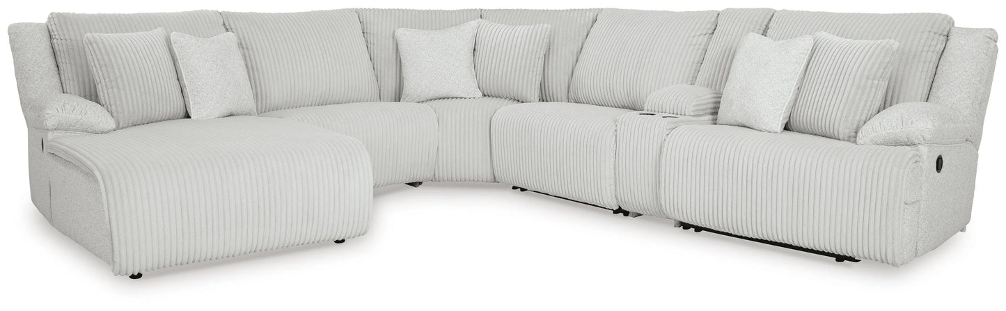 Seccional Reclinable de Primera Clase de 6 Piezas con Chaise