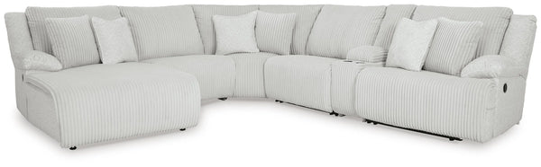 Seccional Reclinable de Primera Clase de 6 Piezas con Chaise