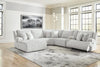 Seccional Reclinable de Primera Clase de 6 Piezas con Chaise