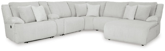 Seccional Reclinable de Primera Clase de 6 Piezas con Chaise