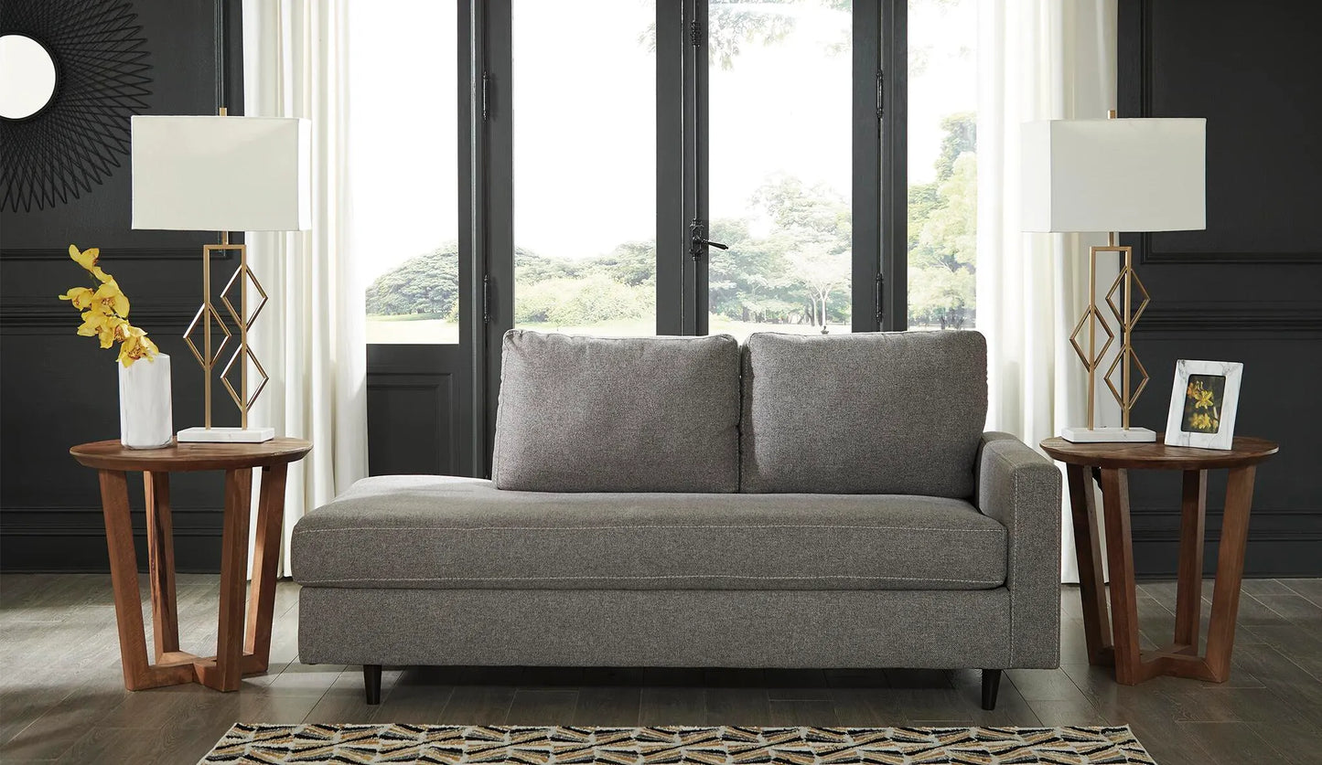 Chaise de esquina Lyman con el brazo derecho de frente