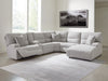 Sofá seccional reclinable eléctrico de 6 piezas Acklen Place con chaise longue